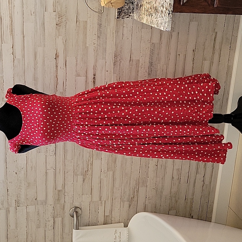 Free people red polka dot dress